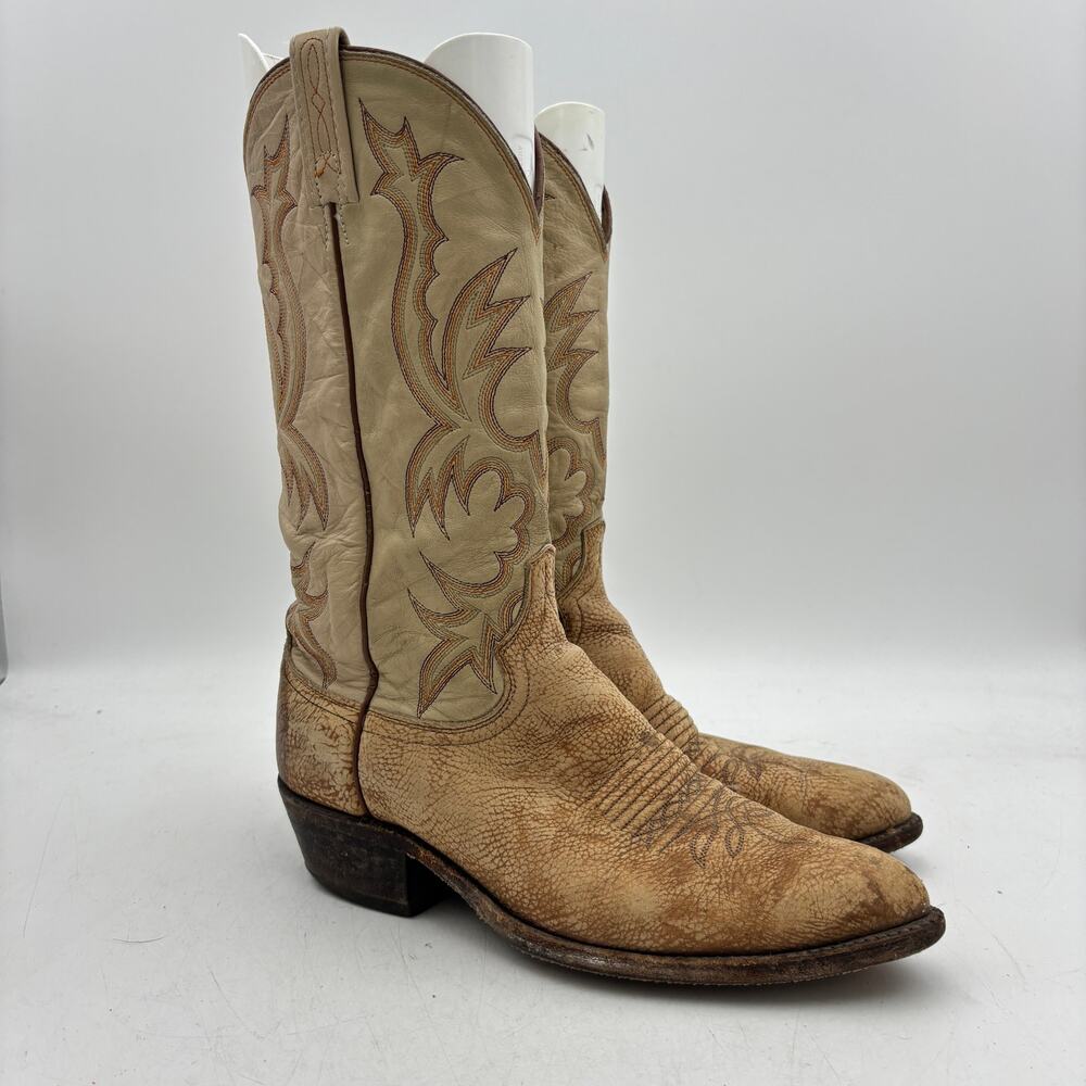 Vintage Dan Post Leather 16742 Exotic Western Cowboy Boots Men’s 9D